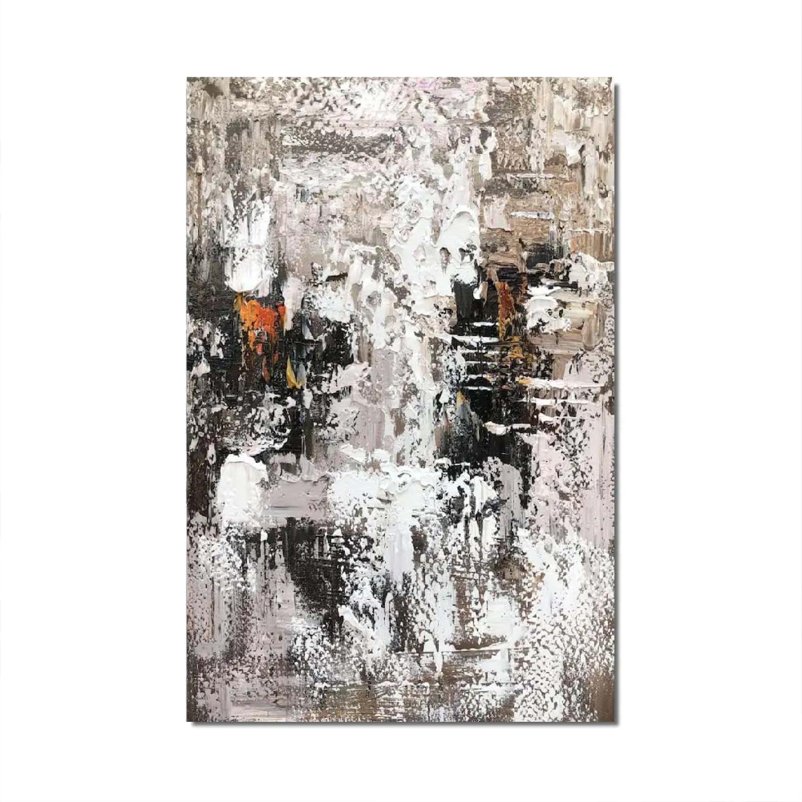 18meng Art Abstrakte Bilder auf Leinwand 200x100 cm Leinwandbild Grau und Weiß Schwarz Moderne Groß XXL Wanddeko Bild Schlafzimmer Wohnzimmer Küche Wandbilder Dekoration Kunstdruck Ungerahmt