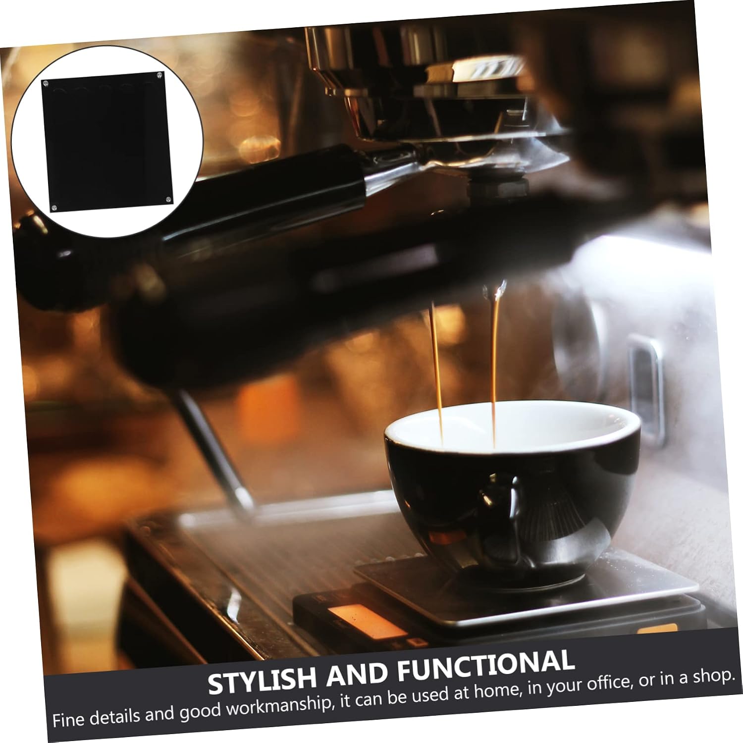 STOBAZA Acrylic Coffee Pod Storage -mounted Holder for Espresso Machine Home Office Shop