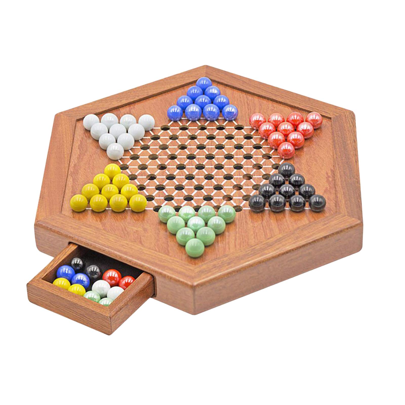 dailymall Damas Chinas Tradicionales Juego de de 12 Pulgadas Juego de Piezas de Vidrio de 6 Colores