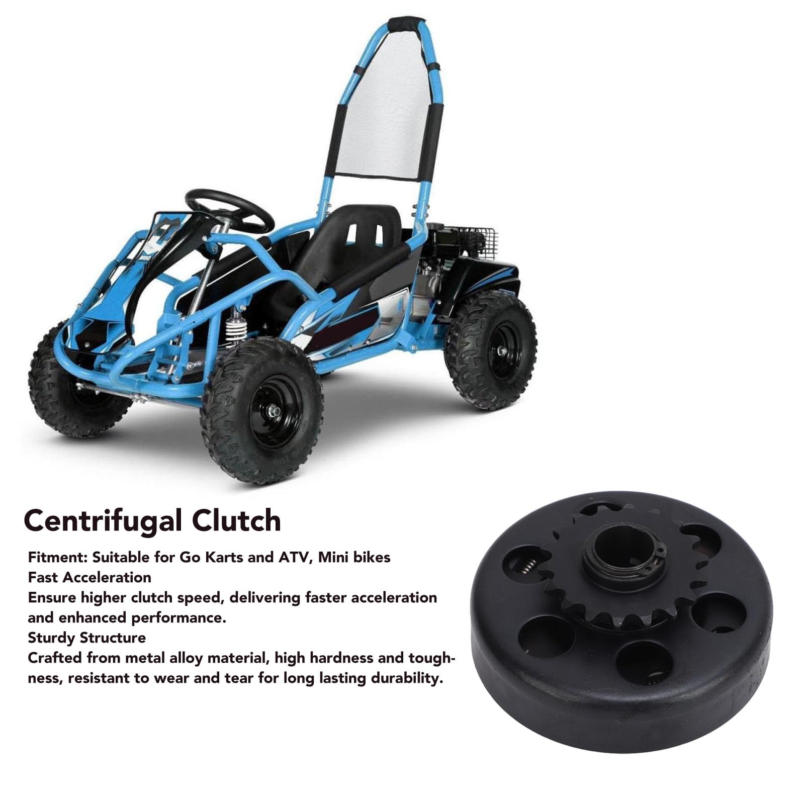 Fliehkraftkupplung, 18T Go-Kart-Kupplung, 20 Mm, 35-Kette, Robuste, Hochhärteempfindliche Motor-Fliehkraftkupplung für ATV-Minibikes