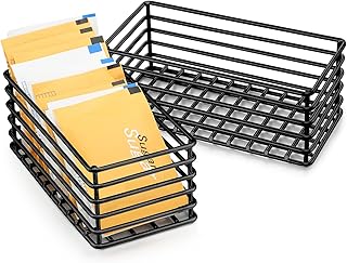 Oudain 2 Pcs Sugar Packet Basket Sugar Packet Rack Sugar Packet Holder Small Sugar Caddy Iron Sugar Packet Organizer for C...