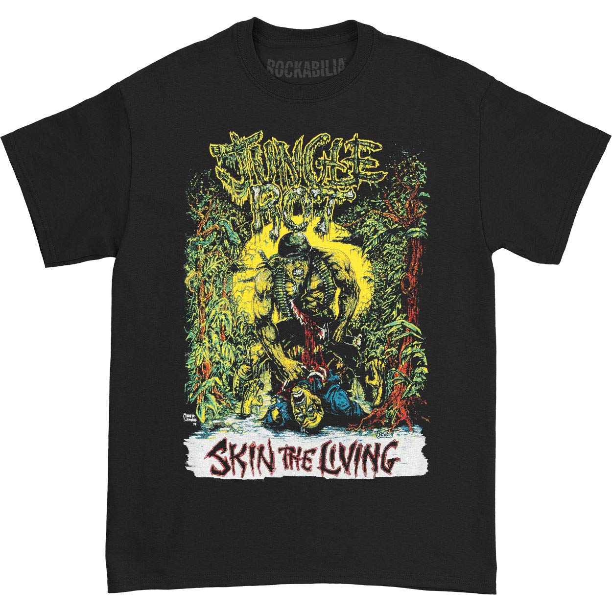 Jungle Rot Men's Skin The Living Color T-shirt X-Large Black