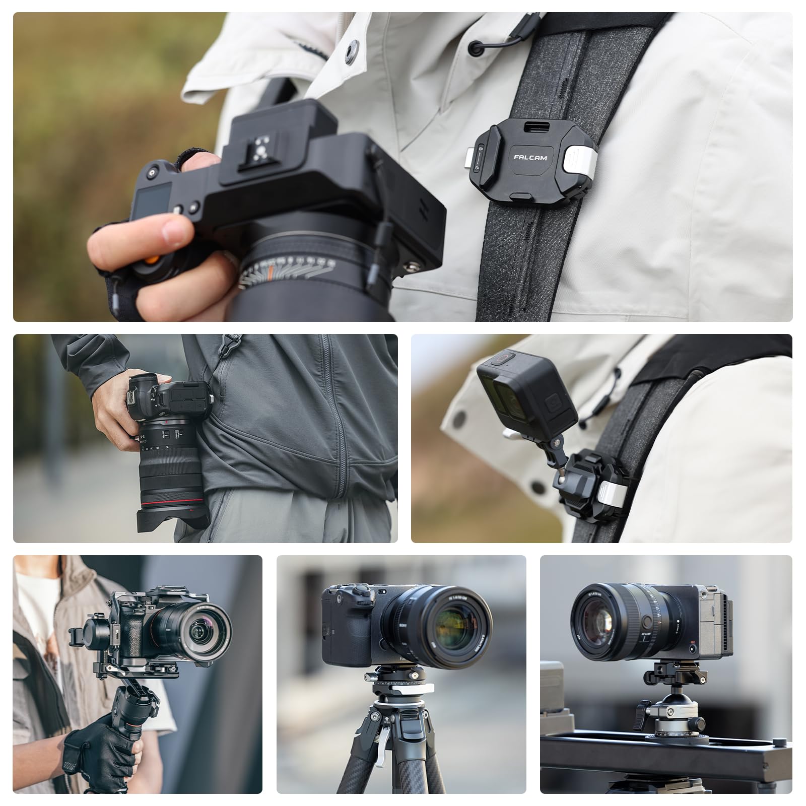 FALCAM F38B3802 Clip pour Appareil Photo Sac à Dos V2 Solo (Clip Uniquement)
