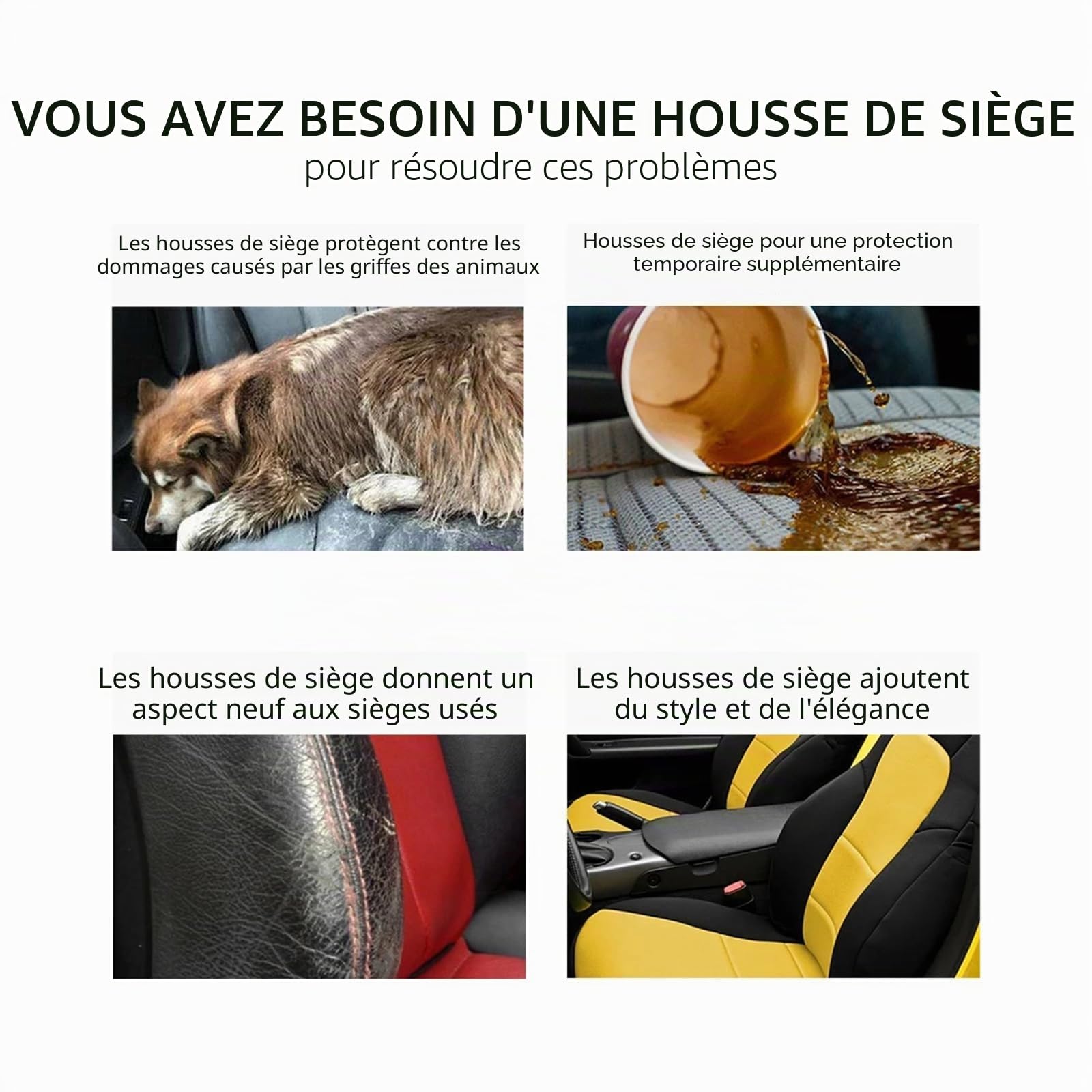 Housses de Siège de Voiture pour Toyota Hilux 2009-2019 PU Cuir Imperméable Antidérapant Housses De Siège Interieur Accessoires,B