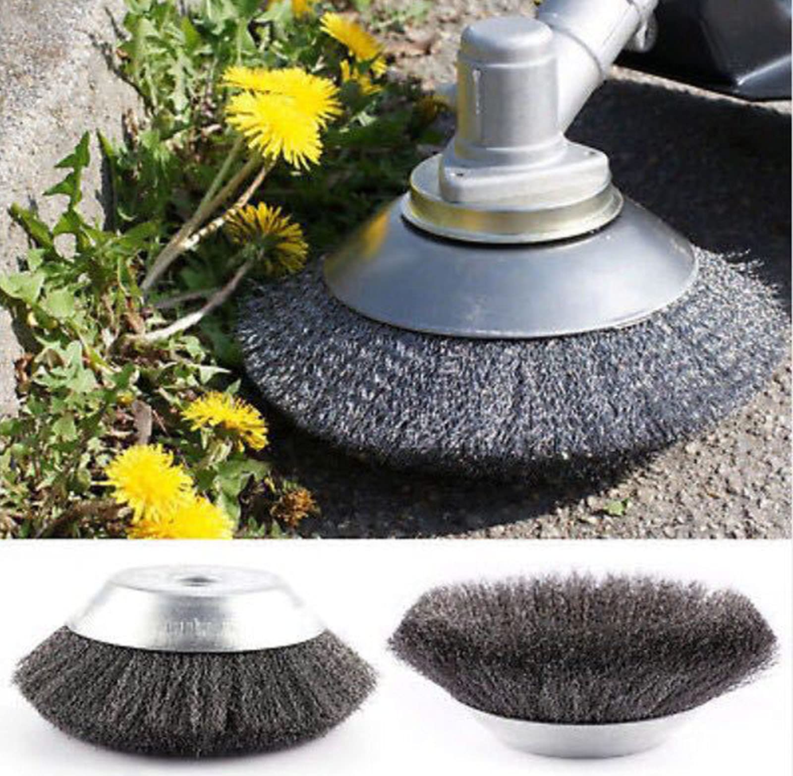 Cepillo para Malas Hierbas,Discos Desbrozadora Accesorios de Desbrozadoras, 150 X 25,4Mm Herramienta de Limpieza de Malezas para El Cuidado del Jardín,8inch
