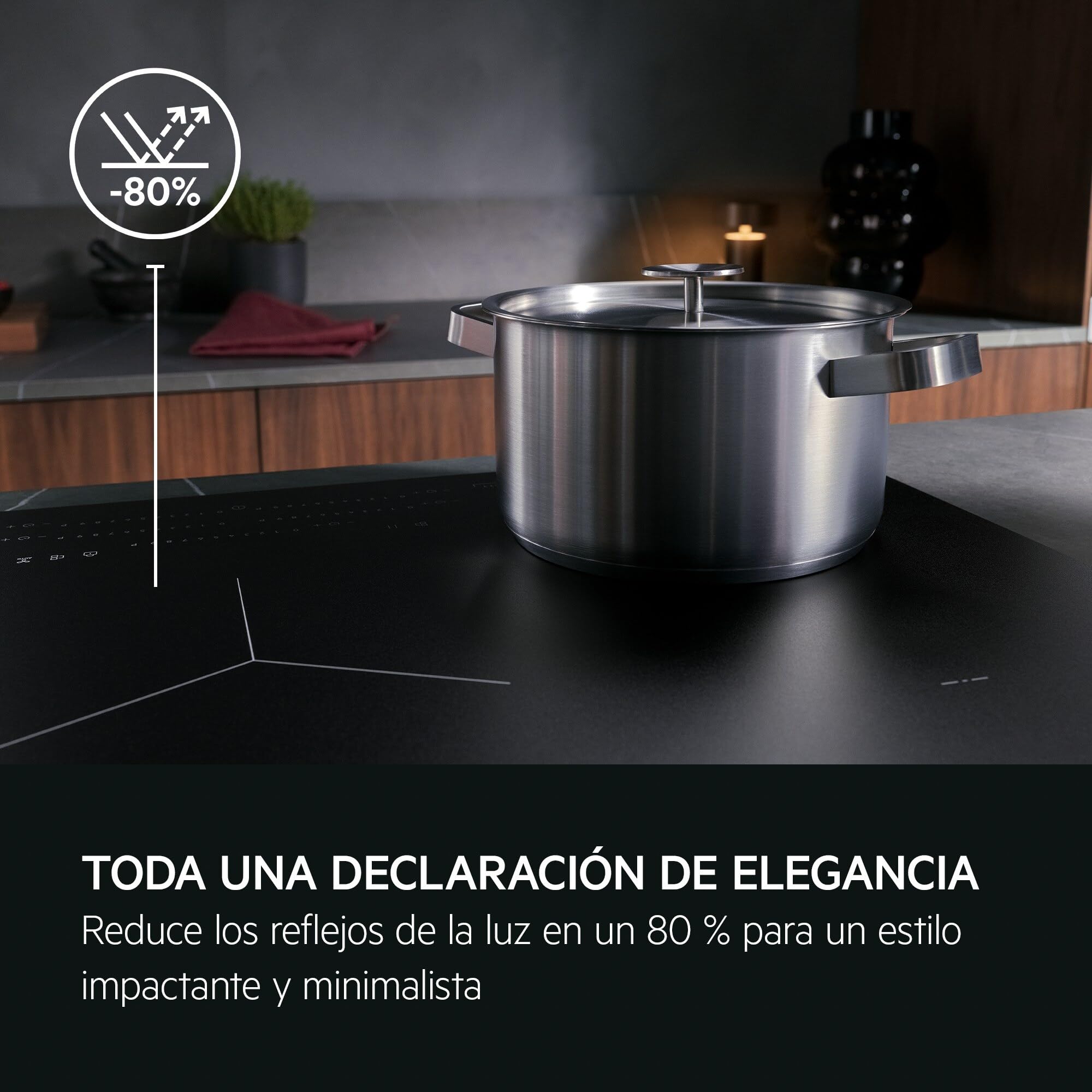 AEG TI63IQ10IZ Placa de Inducción 60 cm, 3 Zonas, SaphirMatt Negro Mate