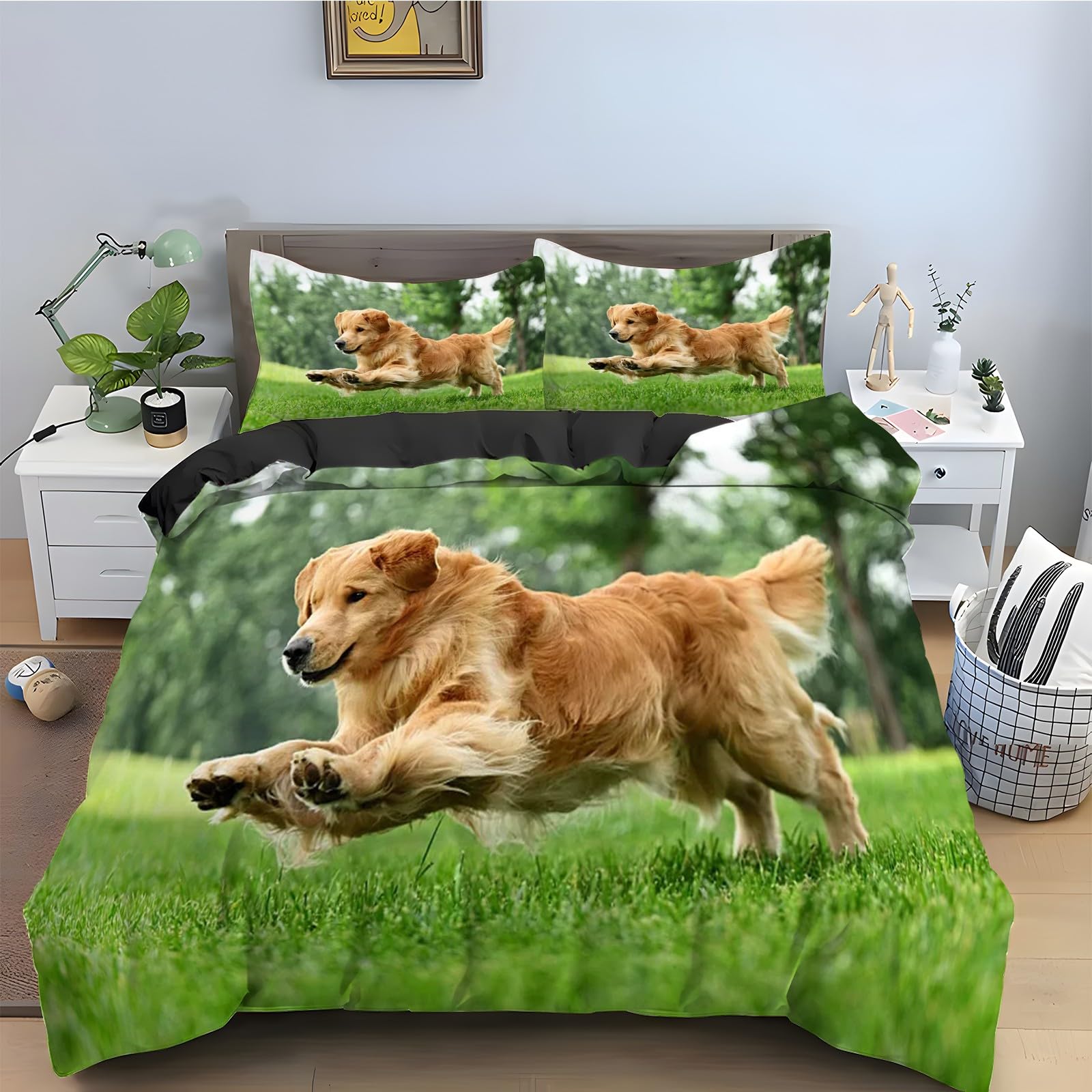 Parure de lit animal 200x200 en microfibre zippée pour une décoration de chambre d'ado moderne