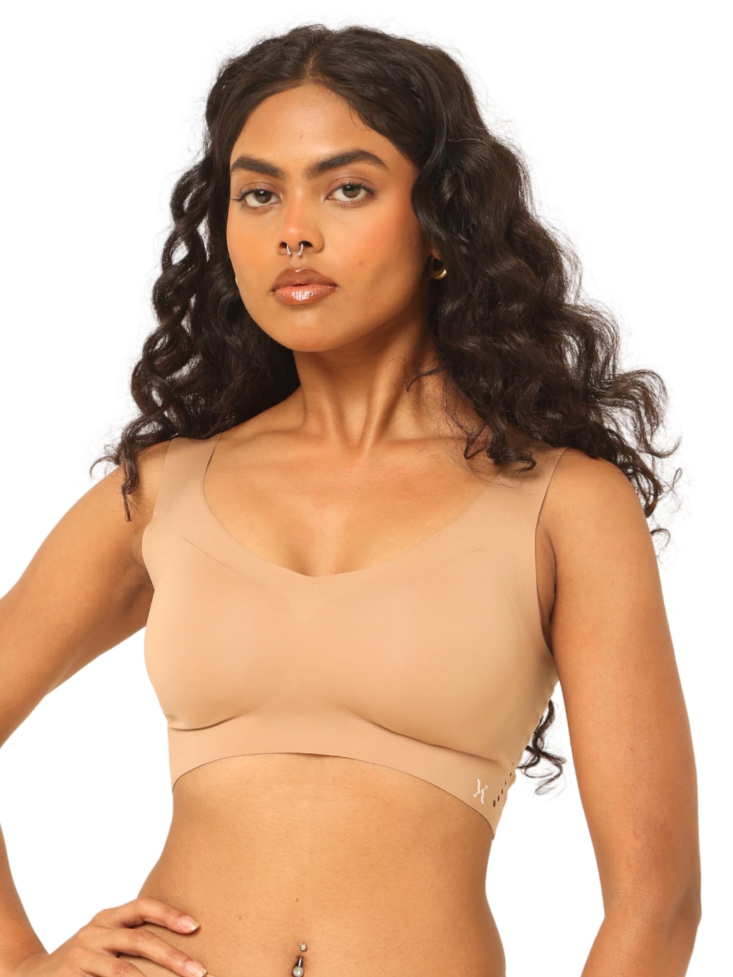 krvvy Ultrasoft Bralette | Wireless and Seamless Everyday Bra for Women | Full Coverage Slip-On Bralette with Removable Pads | Lightweight Comfort Fit-picture-51