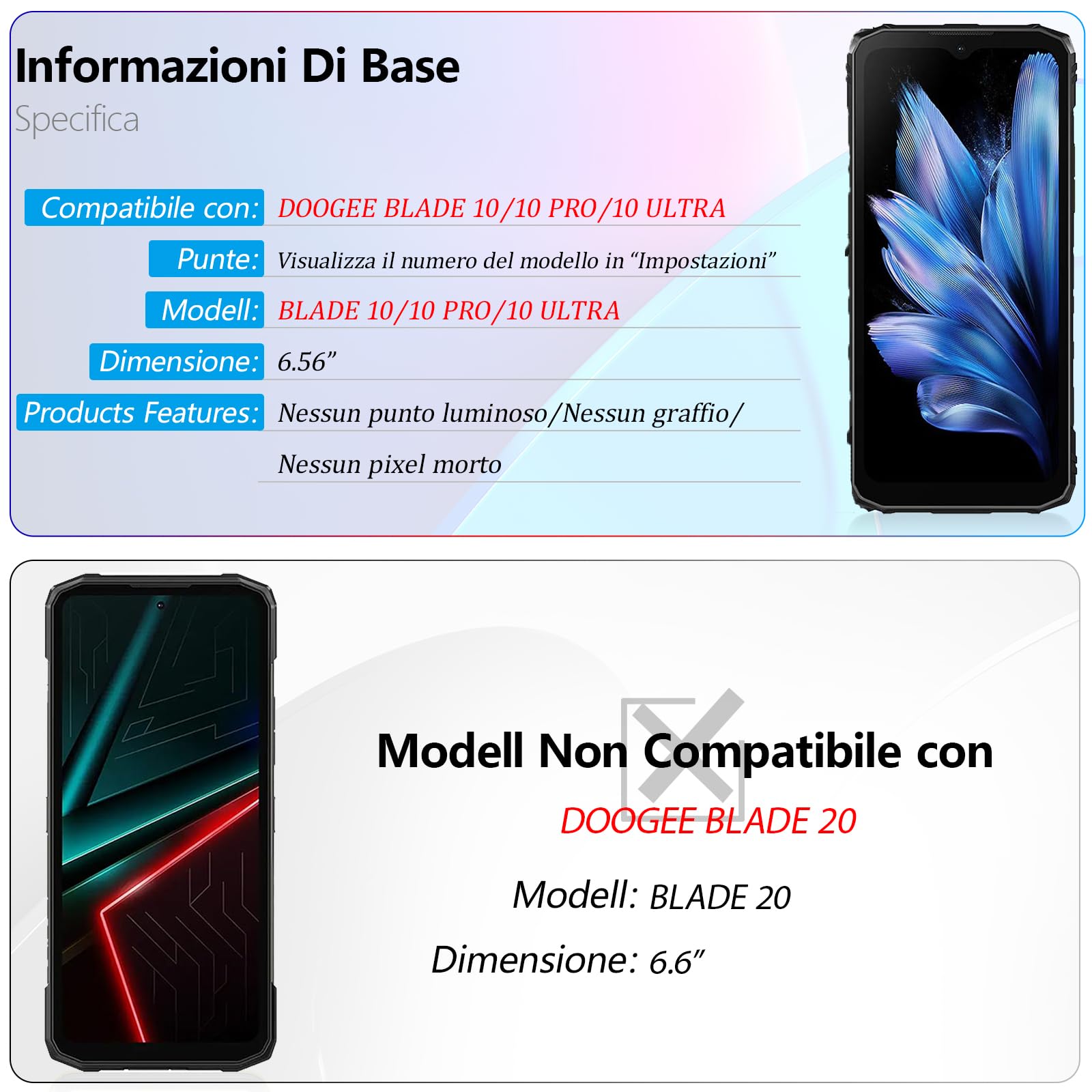 RongZy Schermo LCD per DOOGEE Blade 10/10 PRO Display Sostituzione per DOOGEE Blade 10 Ultra Digitizer Assembly Vetro di Ricambio Touch Screen con Strumenti(Nero