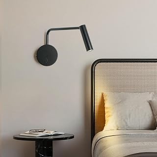 zhxinashu LED-Leselampe, Schwenkbare Wandlampe Innen mit Schalter