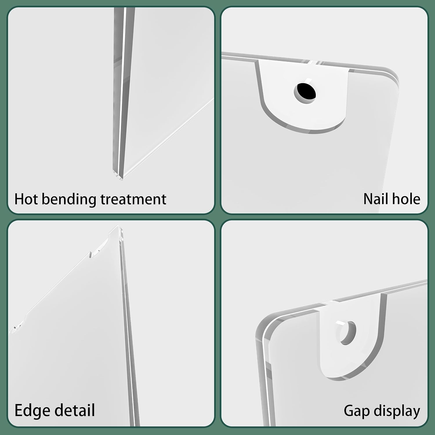 Opps Acrylic Wall Sign Holder 6 Pack: Vertical 8.5x11 Sign Holder with 3M Tape & Screws, Hassle-Free Drop-in Design for Office, Cafe, Retail, School and Hospital Use