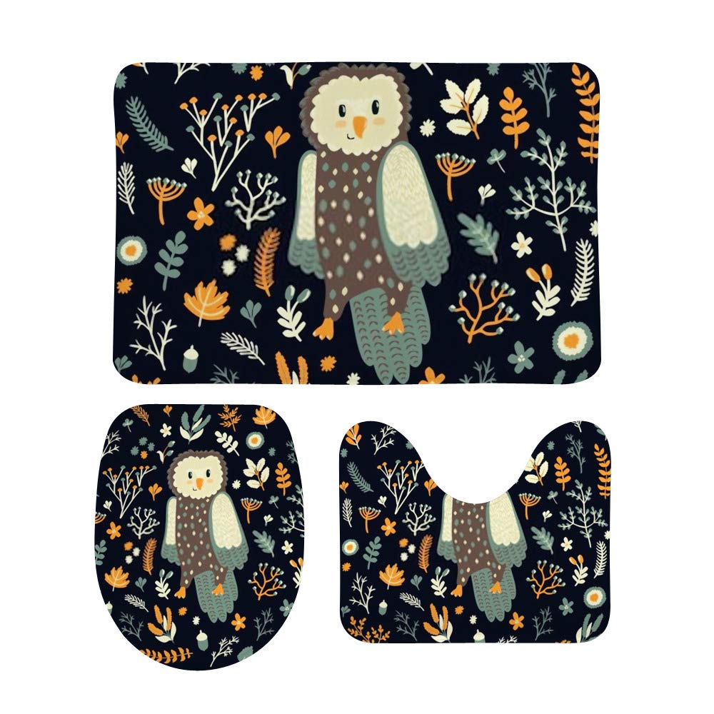 Tapis de bain pour WC à motifs fleuris pour illuminer vos matins