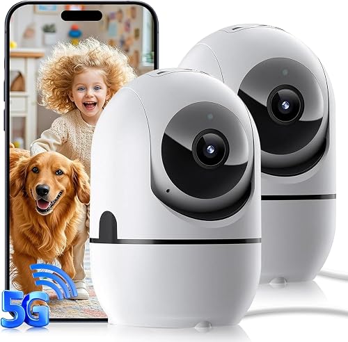 Cámara interior 5G para seguridad en el hogar, cámara para mascotas