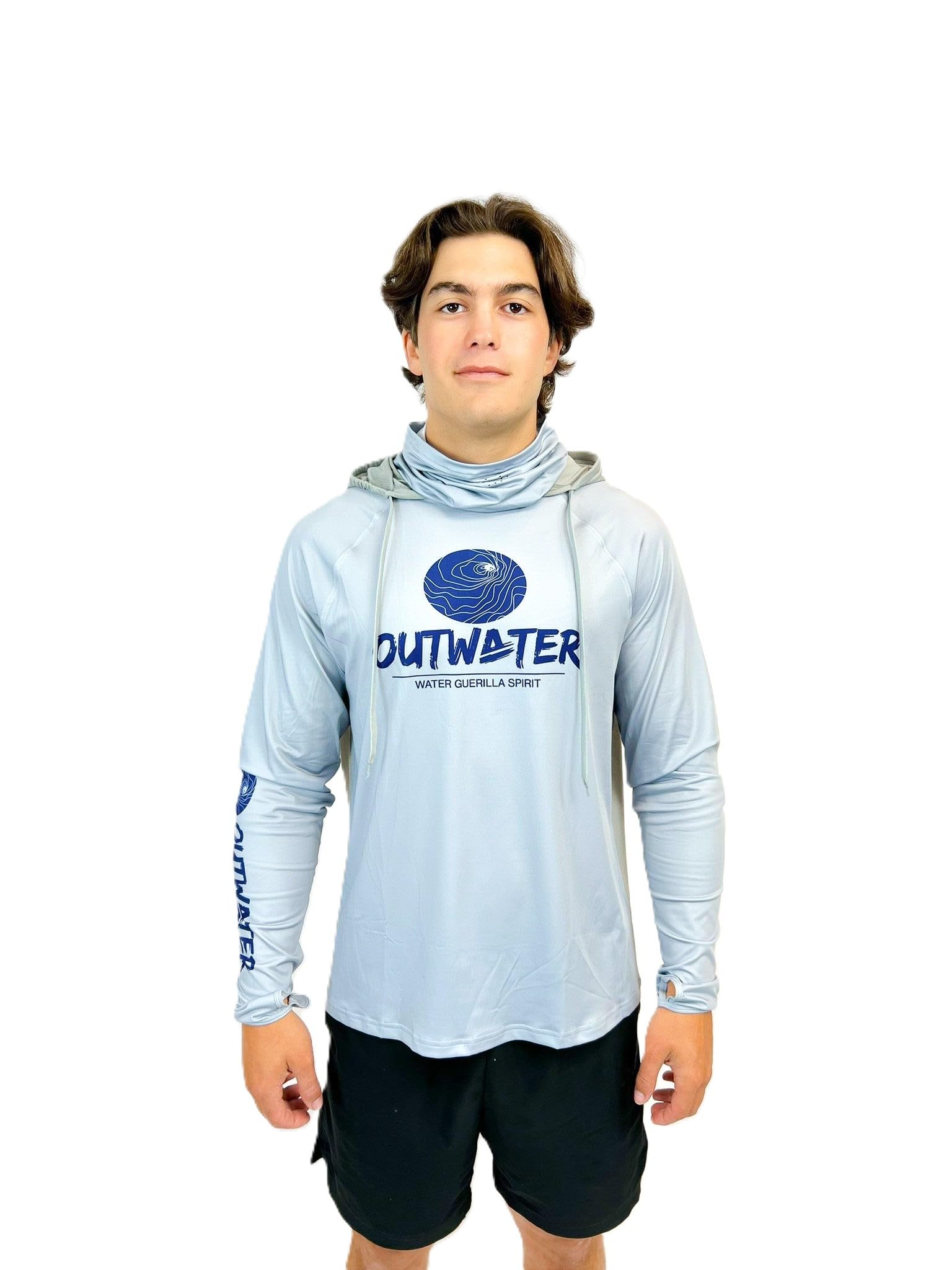 OUTWATER Guerilla T-Shirt Pêche Homme Protection UV UPF50+, Gris, M