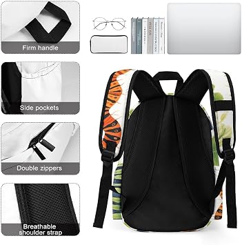 Caterpillar Pattern Travel Backpack for Men Women 15.6 Inch Laptop Backpacks Carry On Backpack Work Business Backpacks