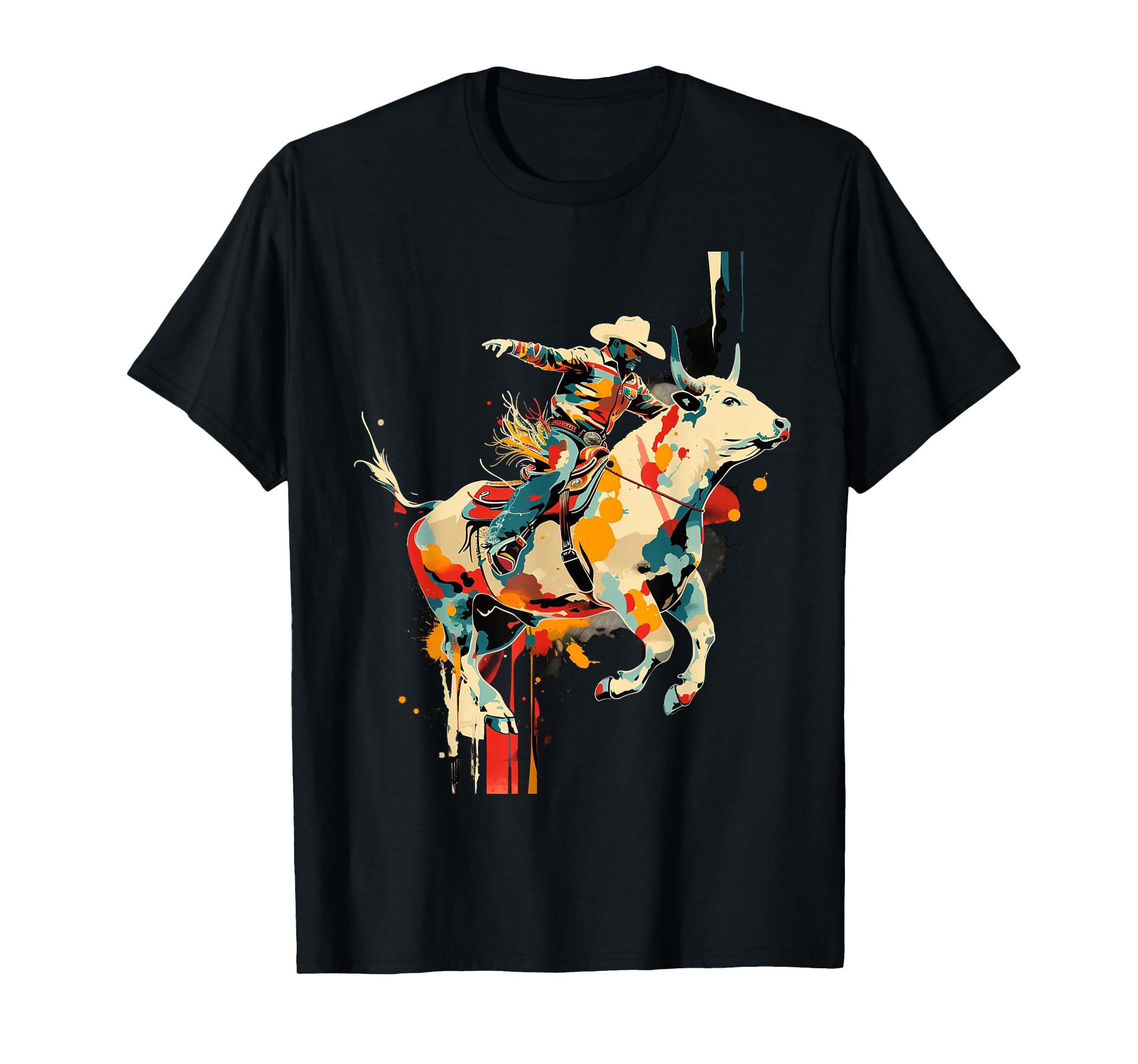 Aesthetic Bull Rider on Athletic Sports Rodeo Bull Riding T-Shirt