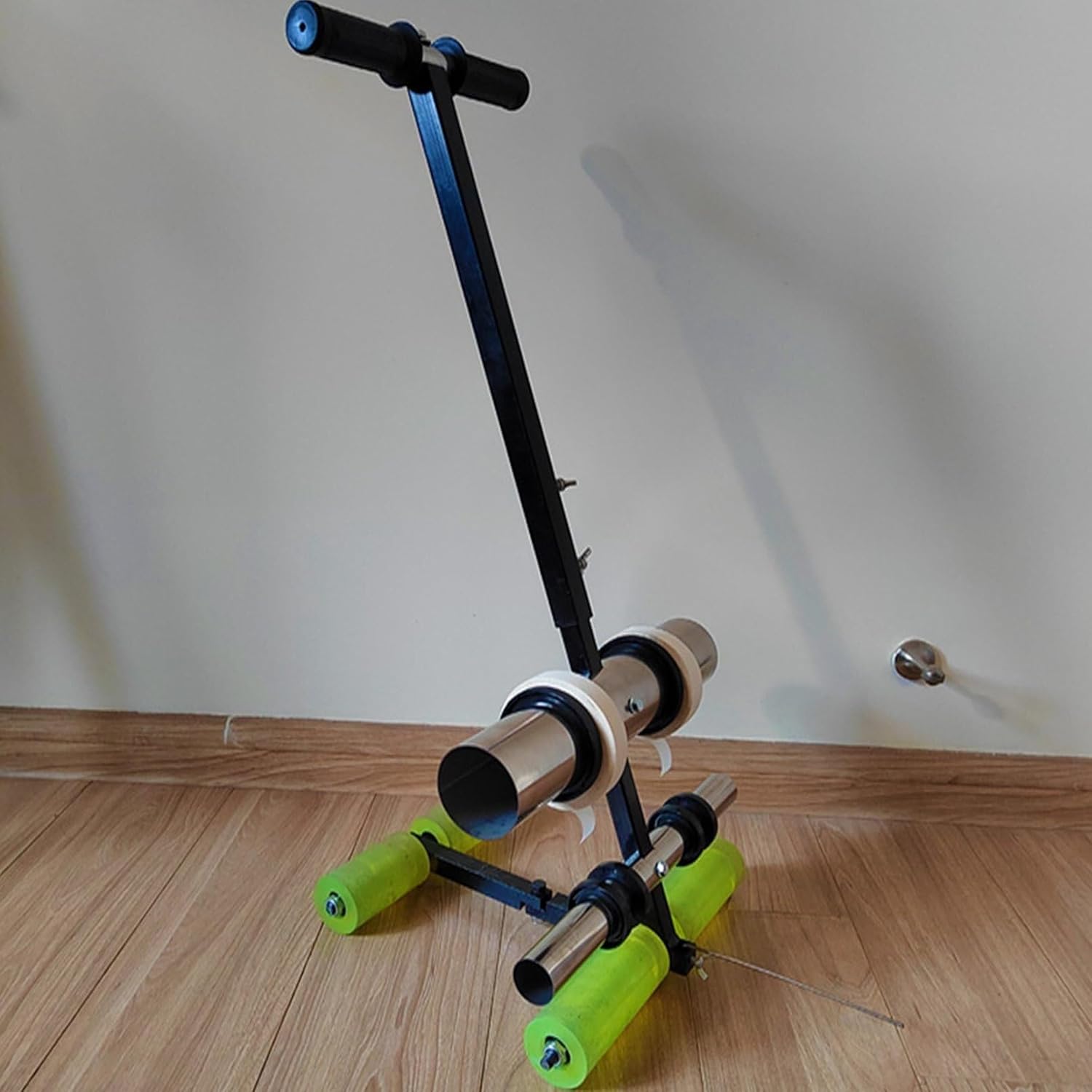 Manual Floor Tape Applicator with Circle Drawing Kit, Adjustable Width 4–28cm, Walk-Behind Tape Dispenser for Sports Courts, Warehouses & Parking Lots