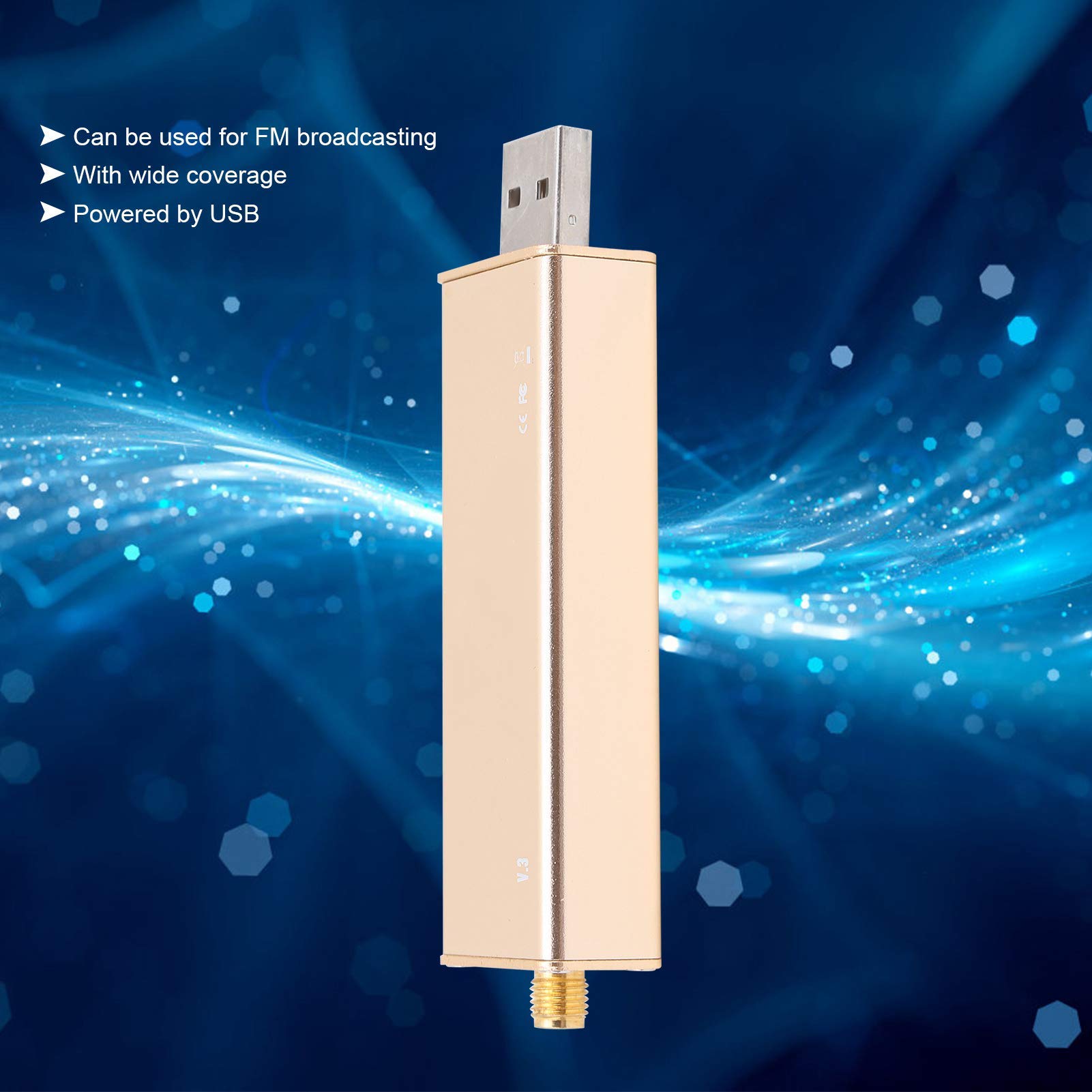 Récepteur SDR Antennes Radio Définies par Logiciel 0.1KHz-1.7GHz Haute Stabilité RTL-SDR Haut de Gamme avec Plage de Réglage Étendue