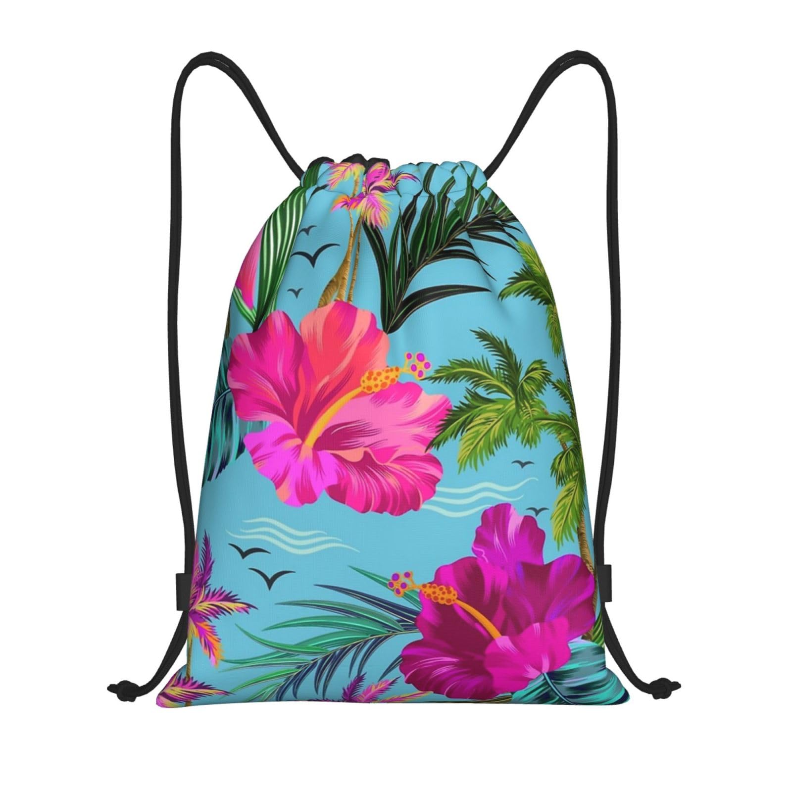 AABSTBFM Hello Hawaii Lightweight Drawstring Backpack | S - String Backpack Bags For Gym, Travel, Shopping, School, And More