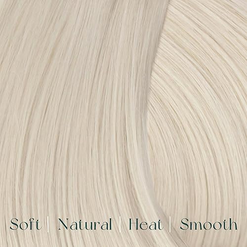 Miniatura 2 de Easyouth Extensiones de cabello humano con pinzas, extensiones de cabello humano rubio blanco, lacio, suave y sedoso, para todos los estilos, 14