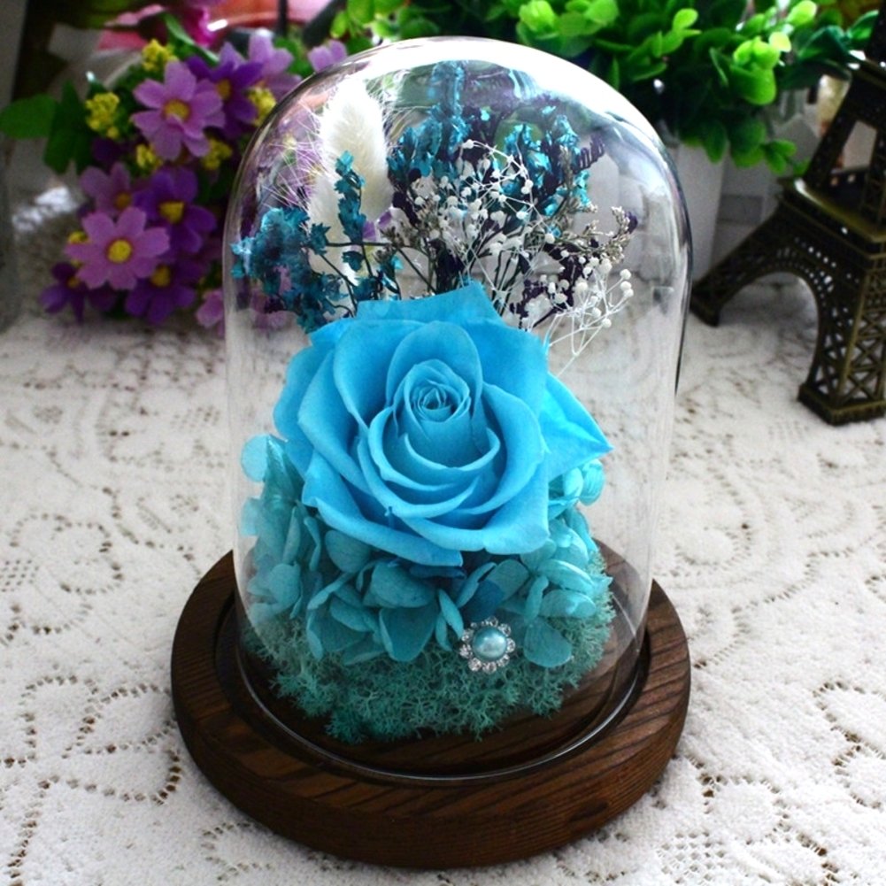 FLCP Artificial Flowers Eternal flower gift box/fresh rose/carnation/dried flower ornaments/birthday gift-B