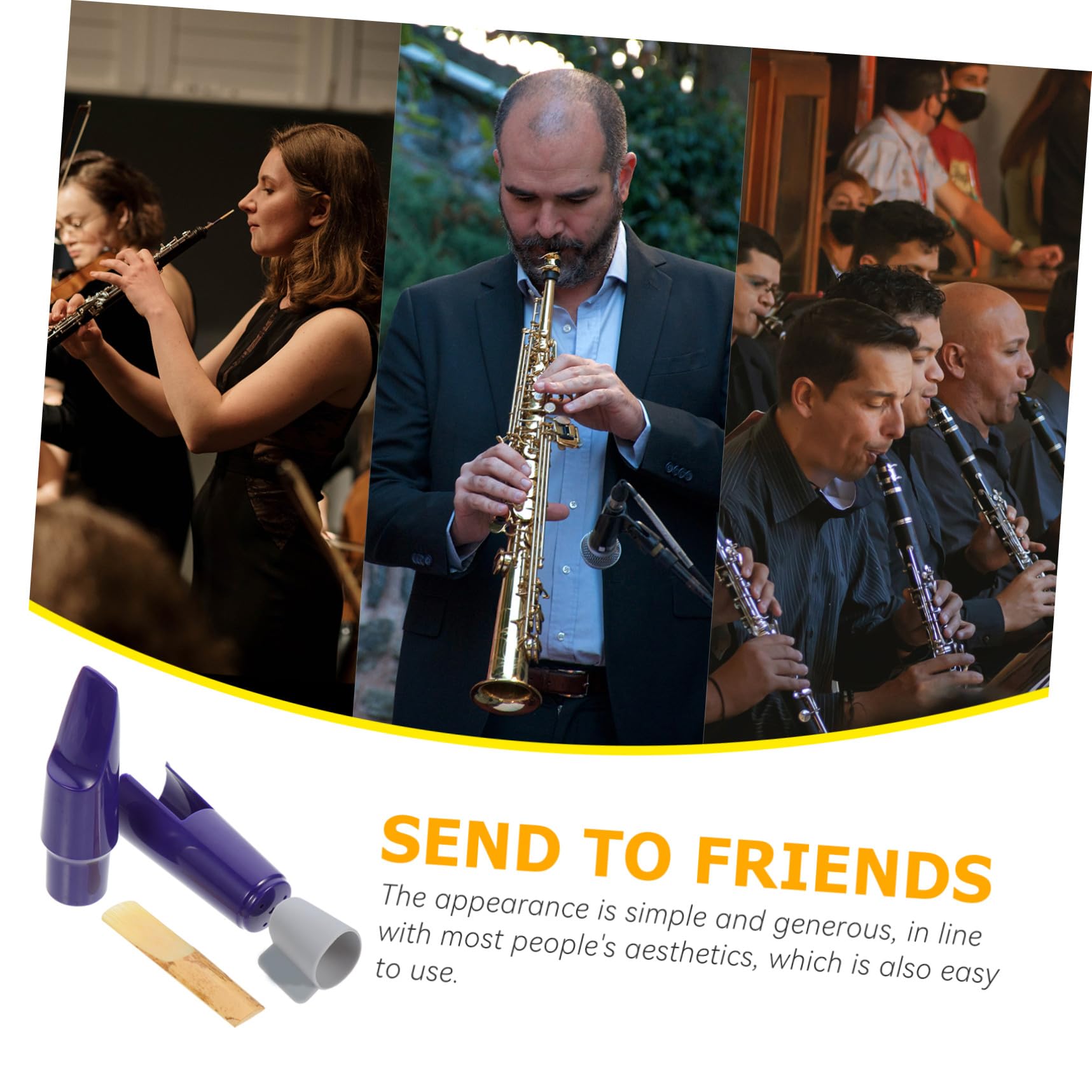 ibasenice 4sets Professionale Di Accessori Per Sassofono e Clarinetto Kit Di Sostituzione Resistente e Leggero Per Musicisti e Principianti