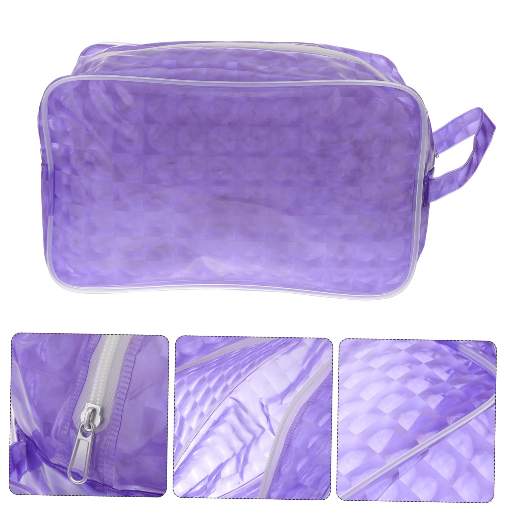3 Piezas Neceser Impermeable Mochila Plegable Neceser Para Maquillaje Mochila Impermeable Mochila Para Viaje Neceser De Maquillaje Eva Viajar Púrpura Cosmético Bolsa De Viaje
