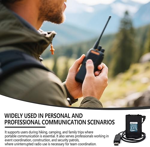 Miniatura 5 de Paquete de 2 baterías de iones de litio de 7.4 V 2200 mAh de repuesto con cable de carga USB para radios bidireccionales Baofeng UV-S9 UV-S9 UV-S9
