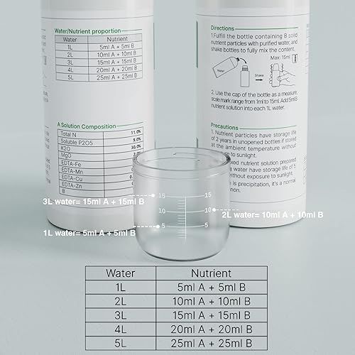 Miniatura 4 de Suministros de alimentos para plantas de nutrientes hidropónicos, MUFGA adecuado tanto para sistema de cultivo hidropónico como para plantación de