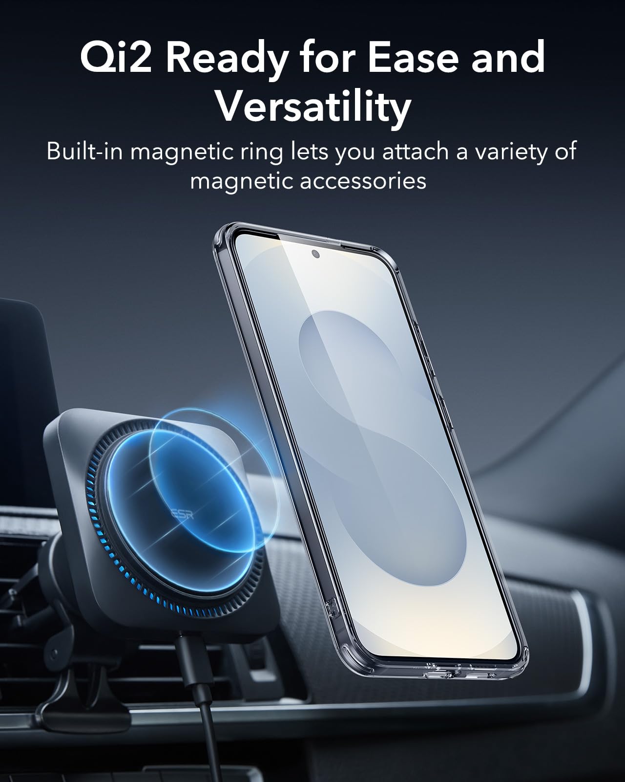 ESR Cover per Galaxy 2025 Plus, Compatibile con MagSafe, Cover magnetica, Protezione di grado militare, Resistente all’ingiallimento, Serie Classic, Trasparente