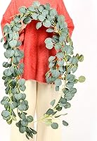 Vista 2 de DearHouse 5pc Artificial Eucalyptus Garland Faux Silk Eucalyptus Leaves Vines Handmade Garland Greenery Wedding Backdrop Arch Wall Decor,6 FTPcs