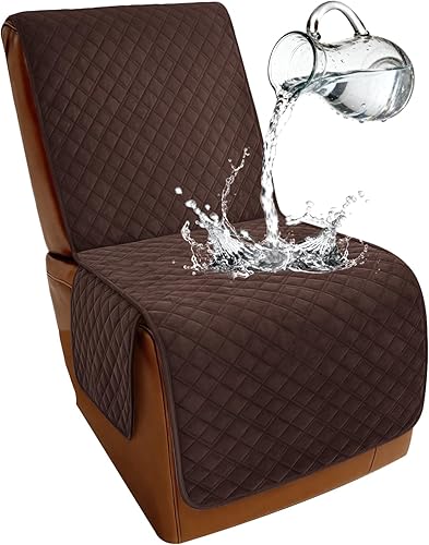 Miniatura 88 de Arfntevss - Fundas impermeables para sofá seccional reclinable en forma de L, funda antideslizante lavable para sofá reclinable, juego de fundas en