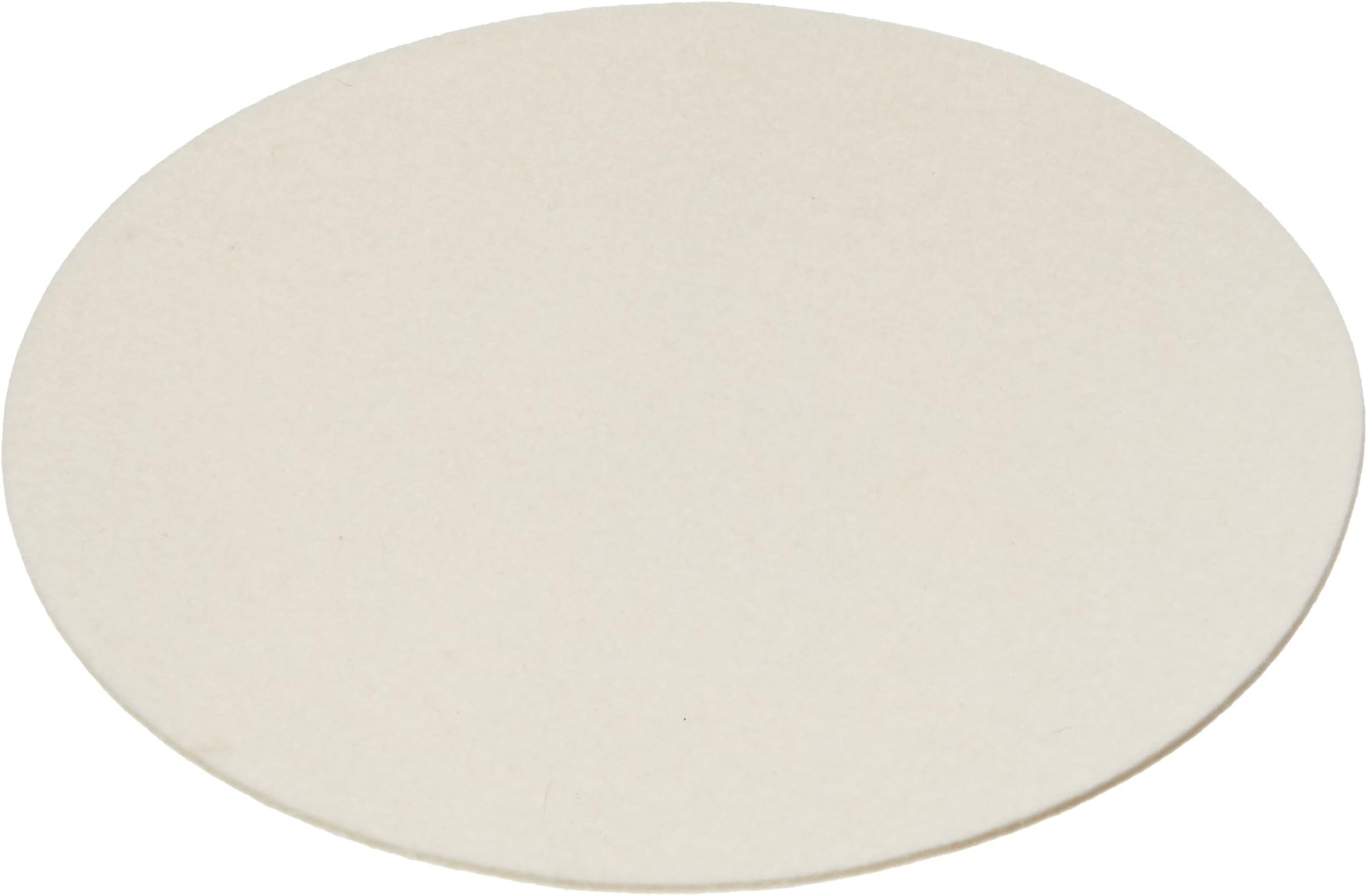 Grade F1 Pressed Wool Felt Disc, White, Meets SAE J314, 1/8" Thickness, 4" Diameter