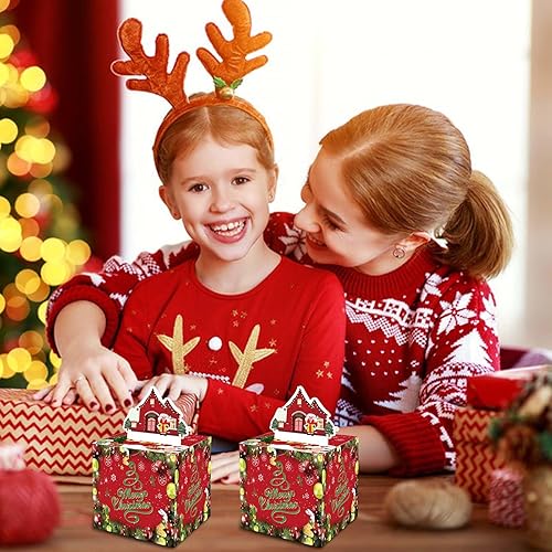 Miniatura 6 de Soportes para dinero de Navidad, caja sorpresa para dinero, kit de extracción de pastel de dinero, bolsas de Navidad para regalos con 30 cajas de