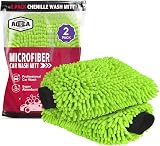 AIDEA Car Wash Mitt Microfiber-2PK