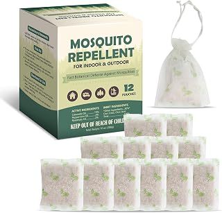 12 Pcs Mosquito Repellent for Patio, Mosquito Repellent Pouches, Mosquito Deterrent Indoor Outdoor, Mosquito Control, Keep Mosquitoes Away from Home Patio Camping