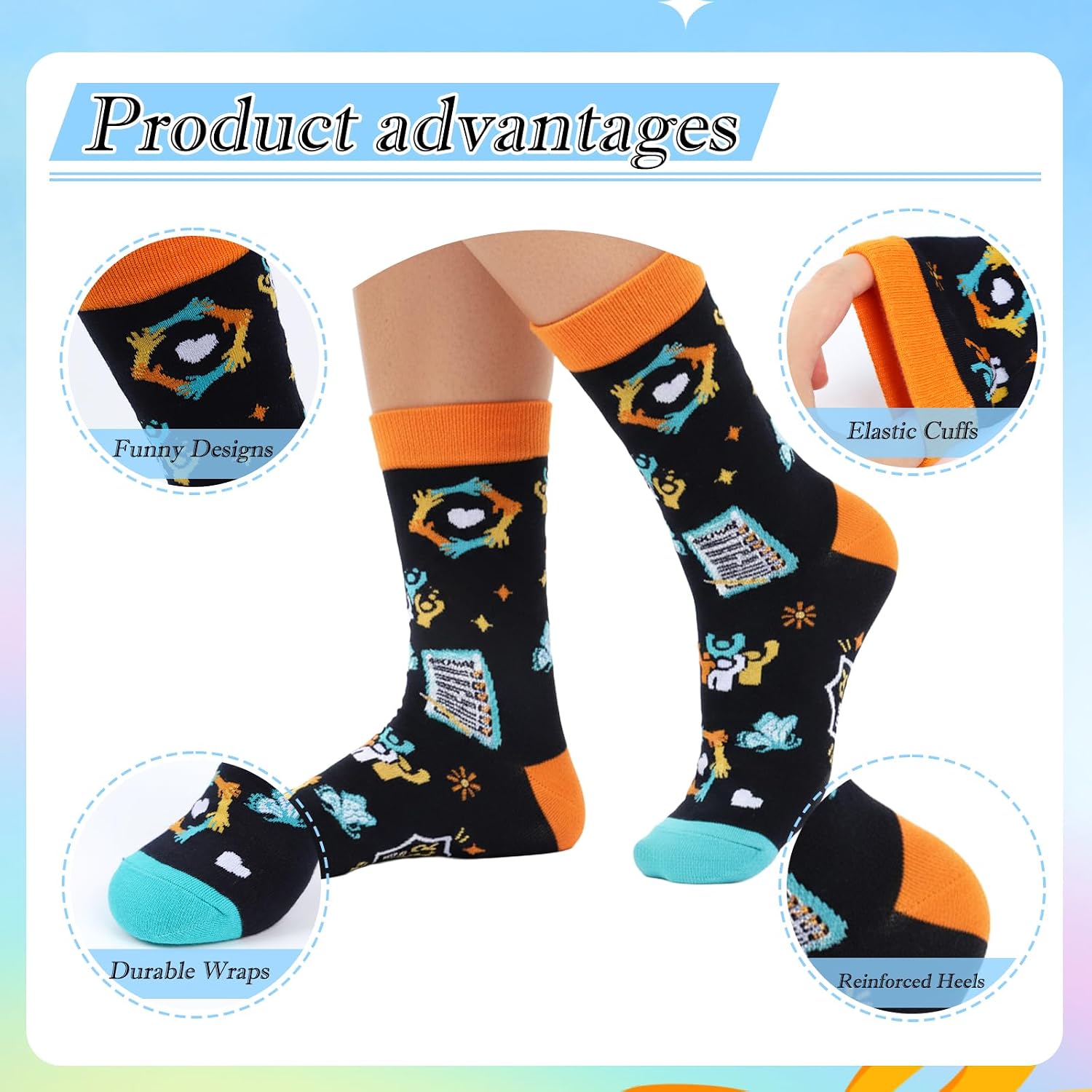 Lawyer Social Worker SLP RT Socks Gifts for Women Men Christmas Graduation Appreciation Gifts
