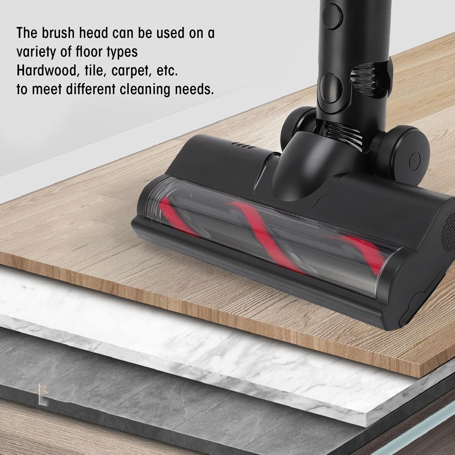 Tnfeeon Vacuum Floor Brush Attachment Replacement Head with Strong Suction for Hardwood Tile Efficient Versatile Performance Easy Maintenance Carpet Brush Attachment Strong Suction