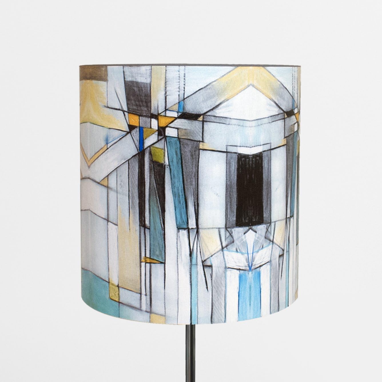 LampPix 10 Inch Table Lamp Shade - Venetian Cave Canvas Desk Lampshade (Spider Fitting)
