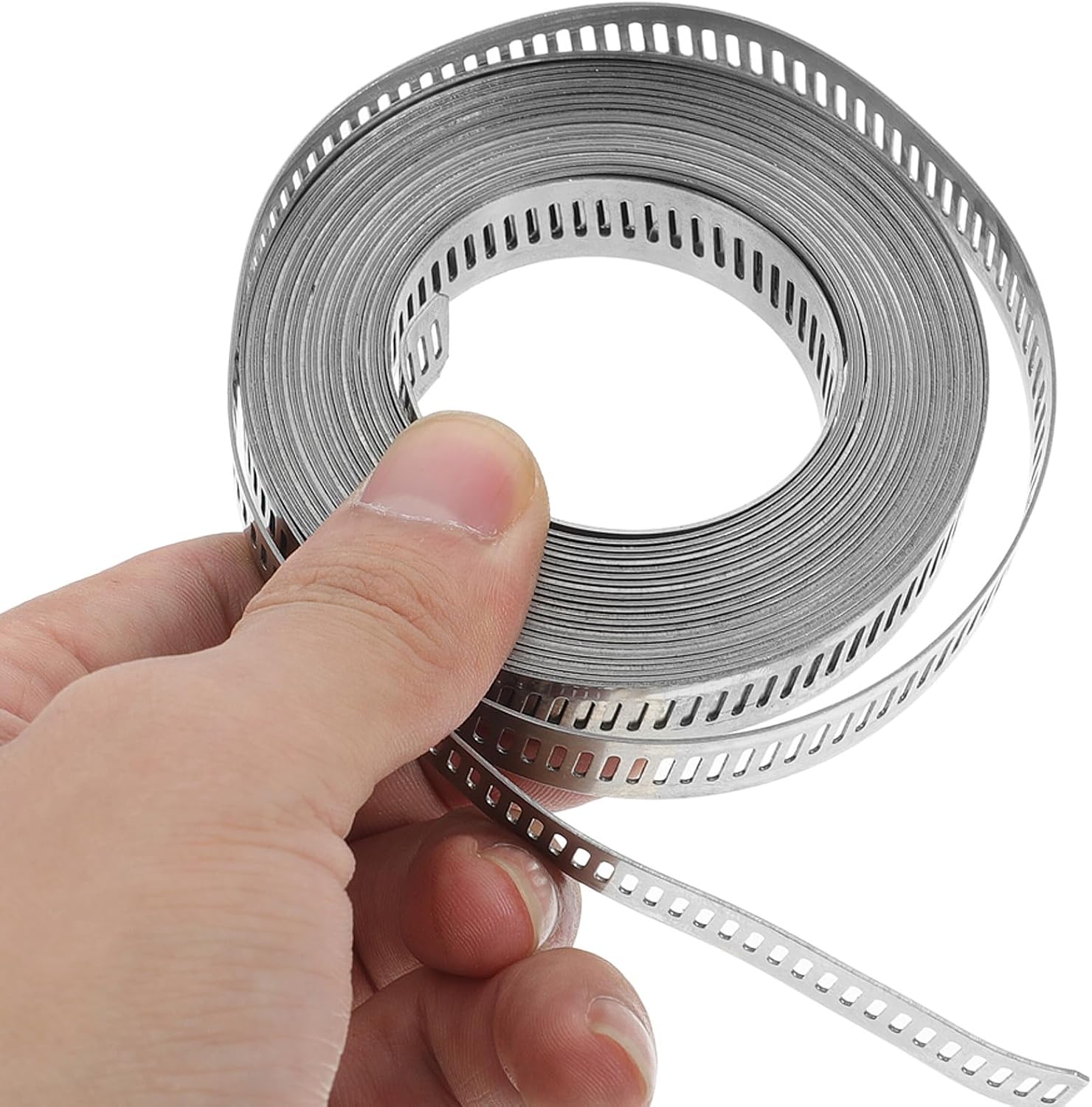 Garneck Stainless Steel Adjustable Hose Clamp Kit with Strap and Fasteners for Plumbing Pipe Repair Automotive Garden Fence Pole Mount Bracket Portable Multipurpose Band Clamps Set