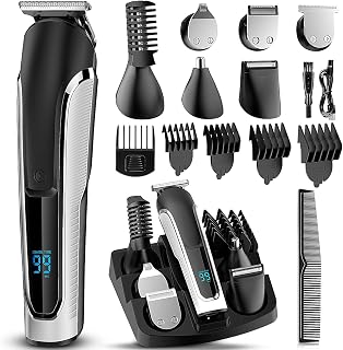 Lopeie Beard Trimmer for Men, All in One Mens Beard Grooming Kit, IPX7 Washable Hair Clippers for Beard, Face, Nose Hair Trimmer Body Shaver, Hair Clippers Electric Razor for Men Gifts