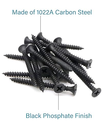 Miniatura 4 de IMSCREWS - Tornillos de madera para exteriores 100 tornillos de cabeza plana 8 x 1-34 pulgadas tornillos de chapa con rosca fina tornillos