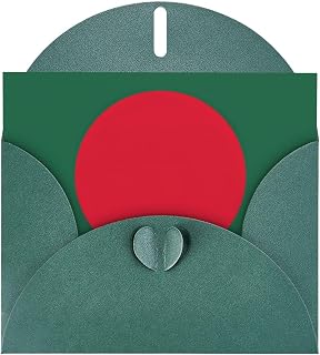 Flag Of Bangladesh Print Pearlescent Paper Thank You Cards With Envelopes And Stickers For Holiday Greeting