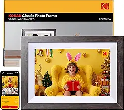KODAK Moldura digital WiFi de 10,1 polegadas com armazenamento de 32 GB, moldura digital inteligente eletrônica 1280 x 800 IPS sensível ao toque, rotação automática, compartilhe momentos