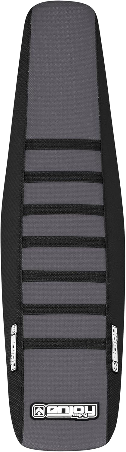 Enjoy Mfg Seat Cover - Compatible with Kawasaki 2019-2022 KX450F KXF450 KXF 450 - #174 (Black Sides/Grey top/Black Ribs)