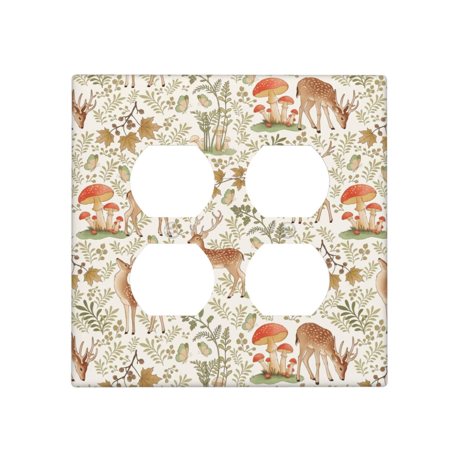 Couvercles de prise de courant décoratifs en finition haut de gamme motif faune