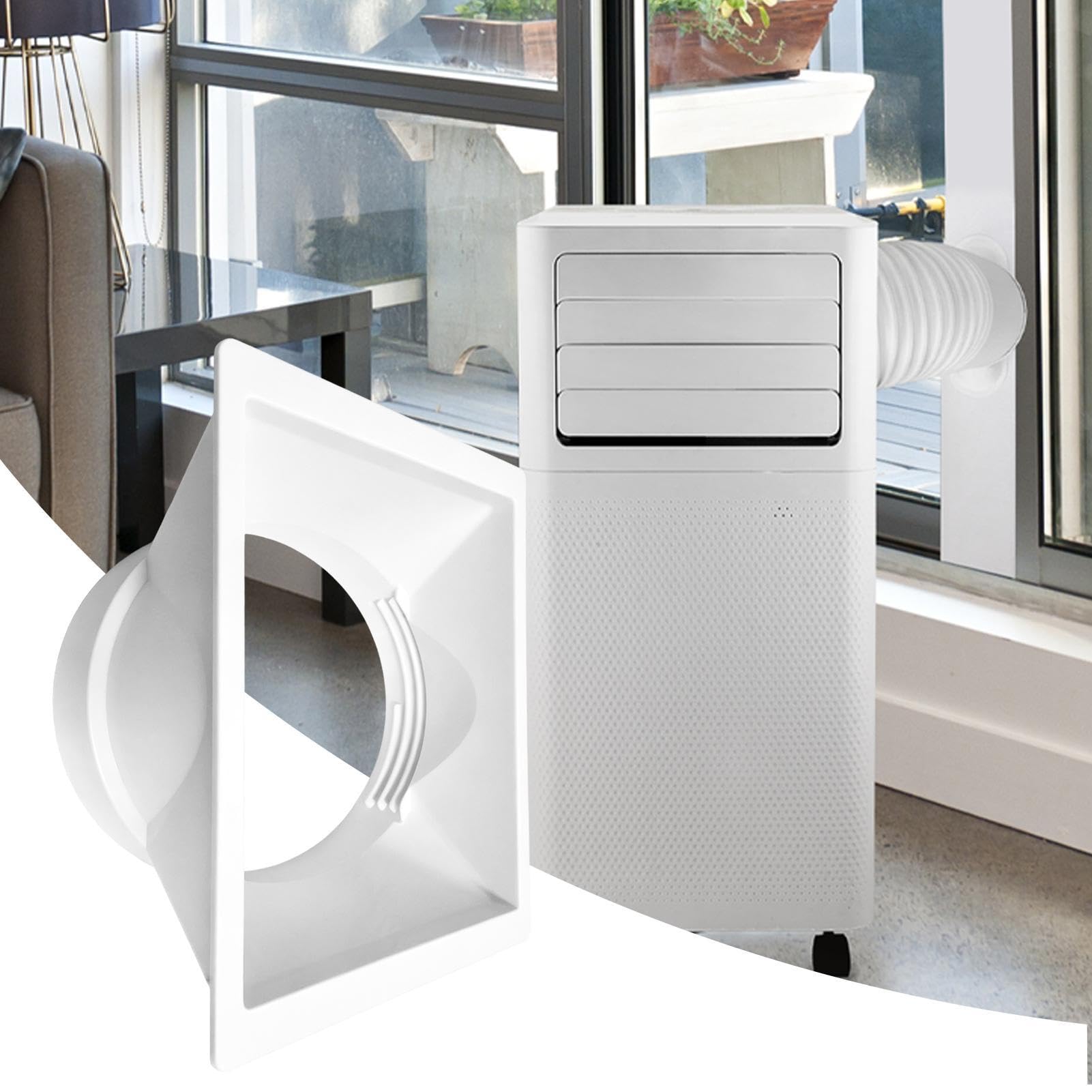 AC-Schlauchkupplung – Tragbarer AC-Entlüftungsrohrverbinder, Doppelgewinde-Drehkupplung, 15 cm ABS-Rohrverlängerung, 19 x 13 x 18 cm, Installationsarmatur, vielseitiger Adapter für