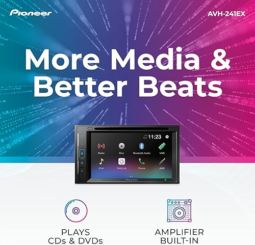 Miniatura 3 de Pioneer AVH-241EX Pantalla táctil resistiva de 6.2", doble DIN, Bluetooth, compatible con cámara de respaldo, radio AM/FM, USB, reproducción FLAC,