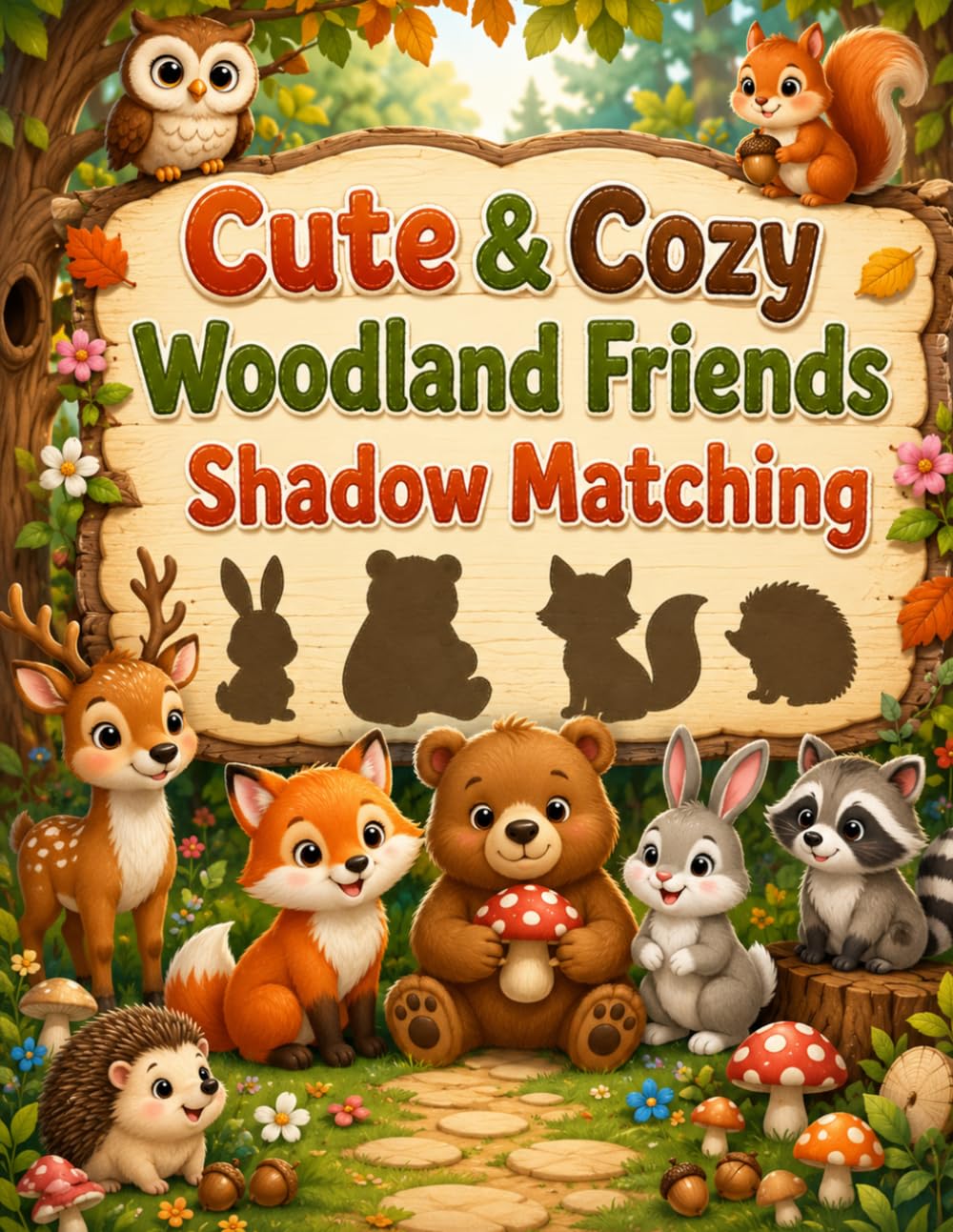Cute & Cozy Woodland Friends Shadow Matching: An Interactive Early Learning Activity Book to Boost Focus and Visual Skills