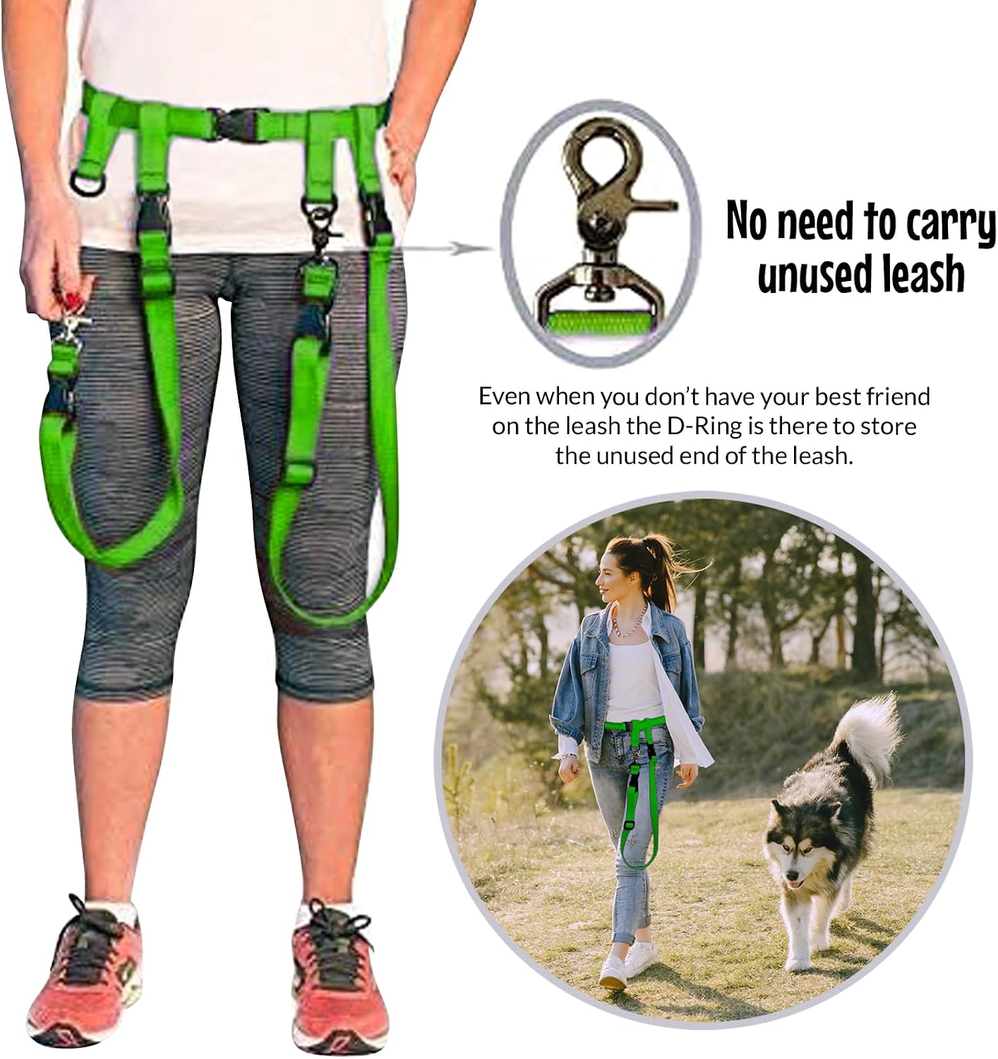 The Buddy System - Extra Buddy Leash Coupler - Regular Dog, Green image 3